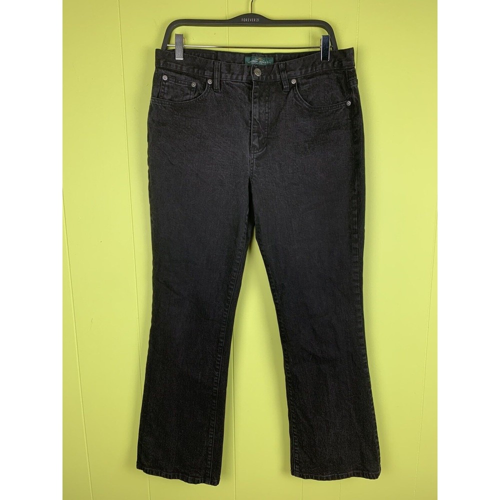 LRL Lauren Jeans Co. Ralph Lauren Black Jeans Women's 12 Classic Bootcut 33x29